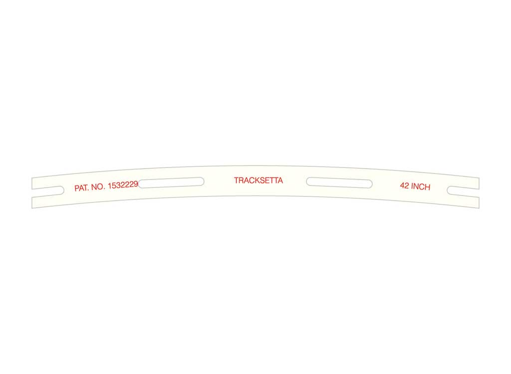 Tracksetta Track Laying Template -- 42" 106.7cm Radius Curve