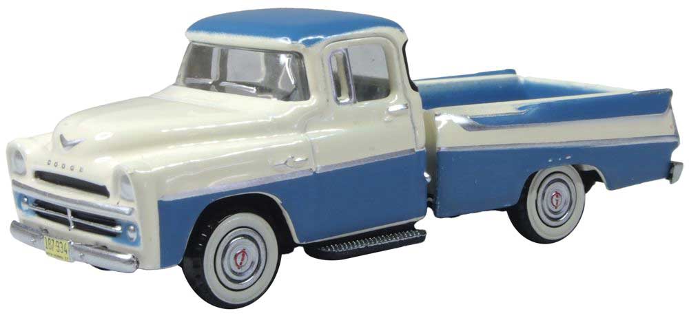1957 Dodge D100 Sweptside Pick Up Truck - Assembled -- Ice Blue, Glacier White