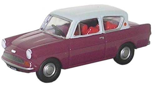 1959 Ford Anglia - Assembled -- Maroon, Gray
