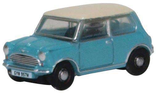 Austin Mini - Assembled -- Surf Blue, White
