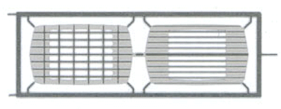 Photo-Etch Metal Radiator Grilles for Ford L9000 Semi Tractor -- Square & Horizontal Styles (Fits Walthers & Atlas Models, sold separately)