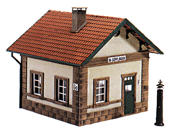 Grade Crossing Watchman's House -- 7-5/8 x 7-1/4 x 8-1/2" (19-1/2 x 18-1/2 x 21-1/2cm)