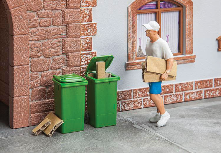Garbage Cans - Carts -- Green pkg(2)