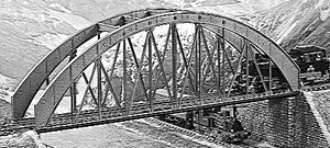 Thru stl arch bridge 14"l