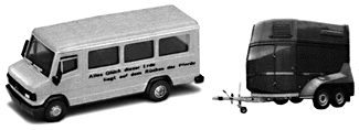 MB 507D bus w/trailer