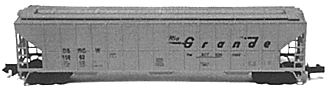 FMC 3-bay Covered Hopper -- DRGW