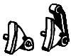 Brake Shoes w/Hangers -- Brass