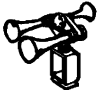 Three-Chime Air Horn -- With Bracket, Plastic