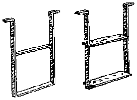 Shay Cab Side Steps -- Strap and Wood Type with Bolt Detail (Two of Each)