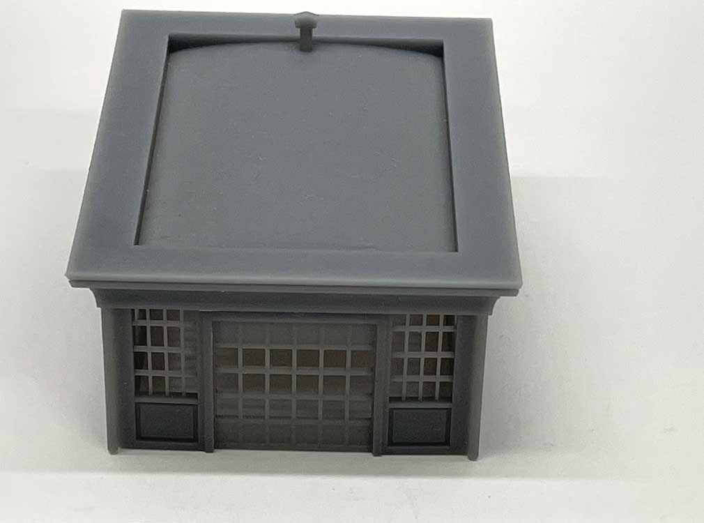 Single Door Garage with Floor and Glass -- Kit - Closed Door-2