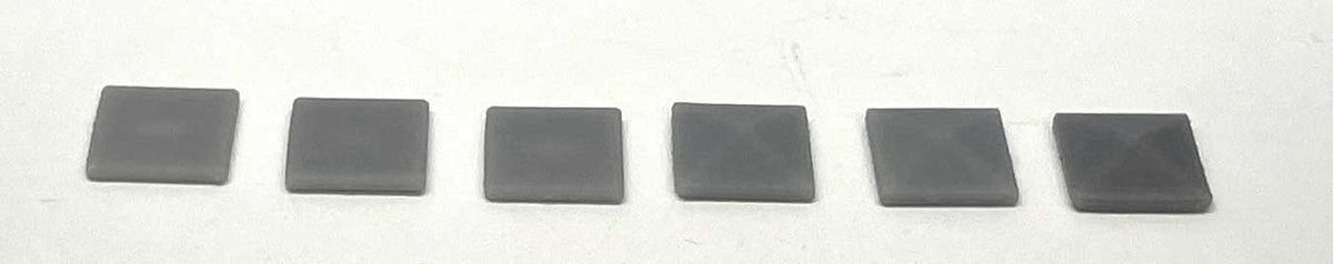 Flat and Angled Squares for Wall Column Tops - 3D Printed Kit -- Unpainted, 8 of Each Style