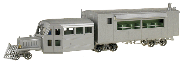 Railcar Galloping Goose; Passenger Body, Powered w/LokSound -- Unlettered (silver)