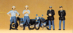 Police -- French (Four Officers, Two Motorcycles)