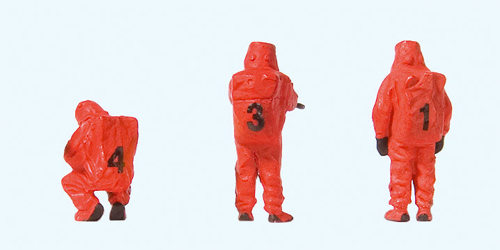 Working People -- Firemen in Red Hazmat Suits pkg(6)-2