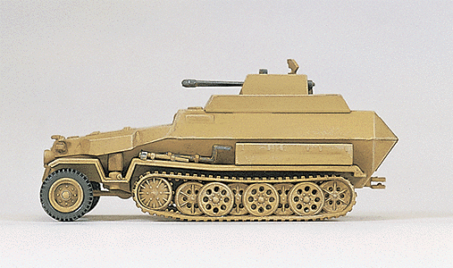 Former German Army WWII - SdKfz 251-Series Half-Tracks -- 251/21 Model C w/2cm Anti-Aircraft Gun