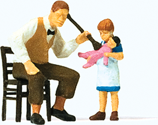Individual Figure -- Puppet Doctor (Man, Little Girl & Puppet)