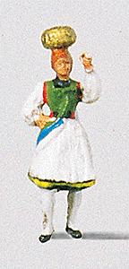 Individual Figures - Historic Dress -- Woman Wearing German National Costume of Urach