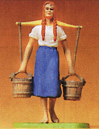 Country Folk: 1:25 -- Milk Maid Carrying Pails