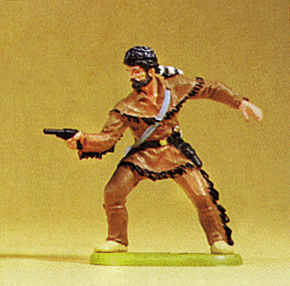 Wild West Figures - Cowboys & Trappers 1/25 Scale -- Trapper Firing Pistol