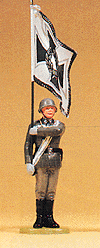 German Armed Forces Figures 1935-1945: Wehrmacht Honor Guard Standing: 1:25 -- Flag Bearer in Dress Uniform w/Flag