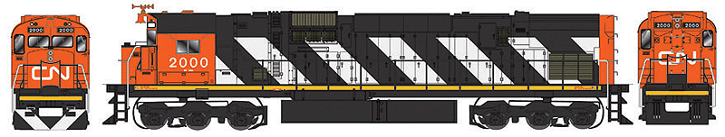 Executive Line Diesel Alco C-630M, Powered, w/SoundTraxx Sound -- Canadian National #2000 Dofasco Trucks