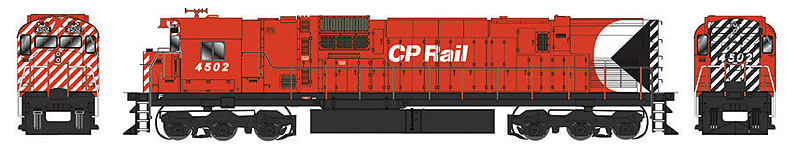 Executive Line Diesel Alco C-630M, Powered, w/SoundTraxx Sound -- Canadian Pacific #4502 Dofasco Trucks