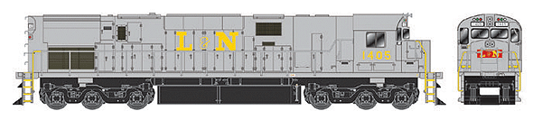 Alco C628 - Standard DC - Executive Line -- Louisville & Nashville #1405 (gray, yellow)