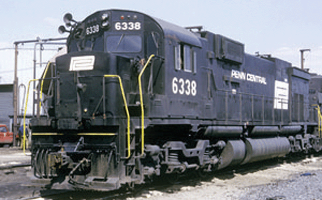 Executive Line Diesel Alco C636 - Sound & DCC Equipped -- Penn Central #6339 (black, white)
