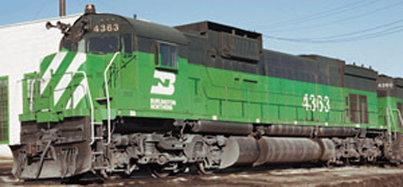 Executive Line Diesel Alco C636 w/Snow Guards - Sound & DCC Equipped -- Burlington Northern #4368 (Cascade Green, black, white)