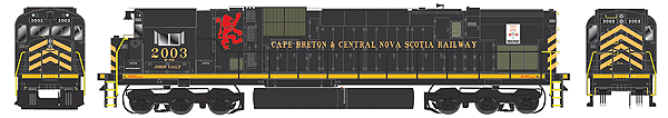Executive Line Diesel MLW/Alco C-630M No Dynamics - Standard DC -- Cape Breton & Central Nova Scotia #2003 John Galt (black, yellow)
