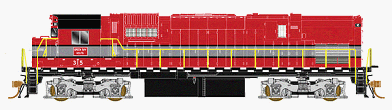 Alco C430 w/LokSound Sound & DCC -- Green Bay & Western #315 (red, gray)