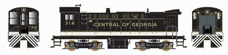 Baldwin S12 w/Sound & DCC - Executive Line -- Central of Georgia #312 (Tuxedo Scheme, black, white)