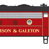 EMD F7A - Standard DC - Executive Line -- Wellsville Addison & Galeton #2000 (red, yellow, black)