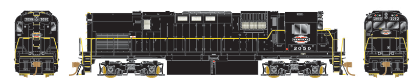 Alco C430 - Standard DC -- New York Central #2053 (black, white, Logo on Cab)