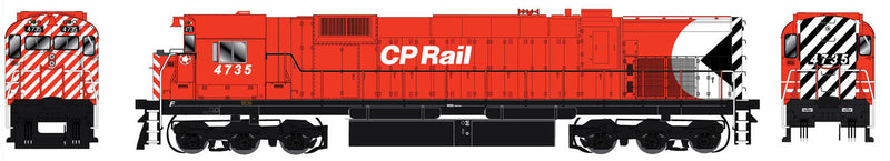 MLW M636 w/LokSound & DCC - Executive Line -- Canadian Pacific #4735 (Action Red, 5" Stripe, Multimark, Water Tank)