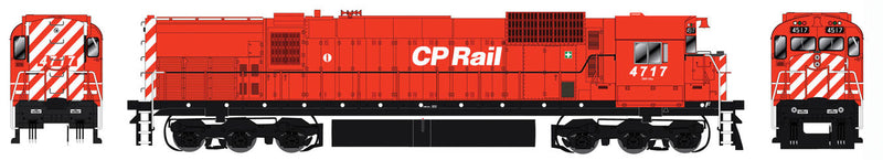 MLW M636 w/LokSound & DCC - Executive Line -- Canadian Pacific #4718 (red, 8" Stripes, Sill Dots, Mod Air Intake, Tank)