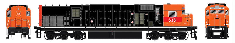 MLW M636 w/LokSound & DCC - Executive Line -- Western New York & Pennsylvania #638 (Ex-Cartier, black, red, Added Air Filt