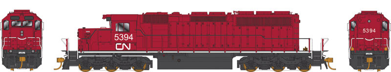 GMD SD40-2 - LokSound & DCC -- Canadian National #5394 (Patched Ex-Ontario Hydro, Candy Apple Red, white)