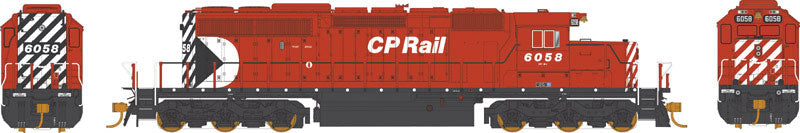 GMD SD40-2 - LokSound & DCC -- Canadian Pacific #6062 (B-Unit, Action Red, Painted Windows,Small Multimark)