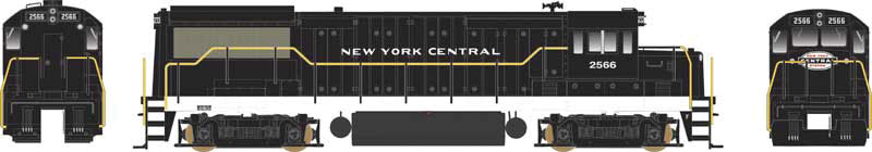 GE U25B w/LokSound & DCC - Executive Line -- New York Central #2561 (black, white)