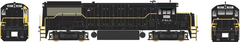 GE U25B w/LokSound & DCC - Executive Line -- Pittsburgh & Lake Erie #2805 (black, yellow)