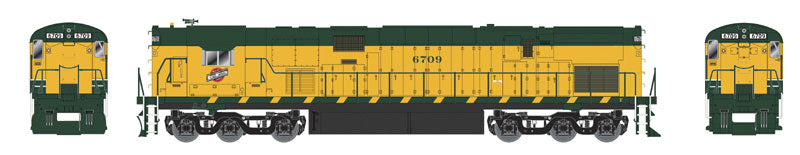 Alco C628 High Nose w/LokSound & DCC - Executive Line -- Chicago & North Western #6709 (Traditional yellow, yellow Cab)