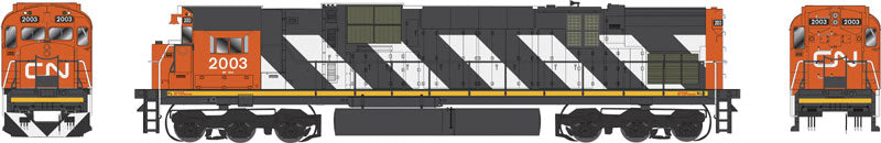 MLW/Alco C630M w/LokSound & DCC - Executive Line -- Canadian National #2023 (Sargent Stripe, black, white, red)