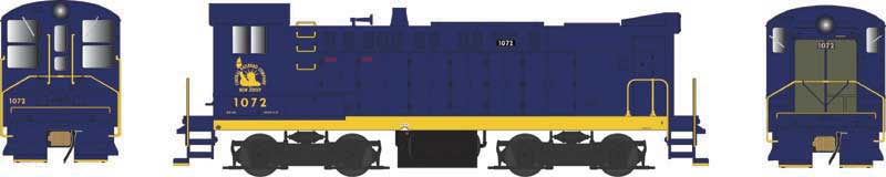 Baldwin DS 4-4-1000 - LokSound & DCC - Executive Line -- Central Railroad of New Jersey 1072 (1968, blue, yellow)
