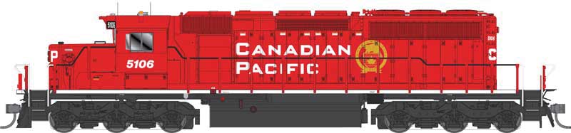 GMD SD40-3 Rebuild - LokSound & DCC - Executive Line -- Canadian Pacific 5106 (red, Block Lettering, Golden Beaver Logo)