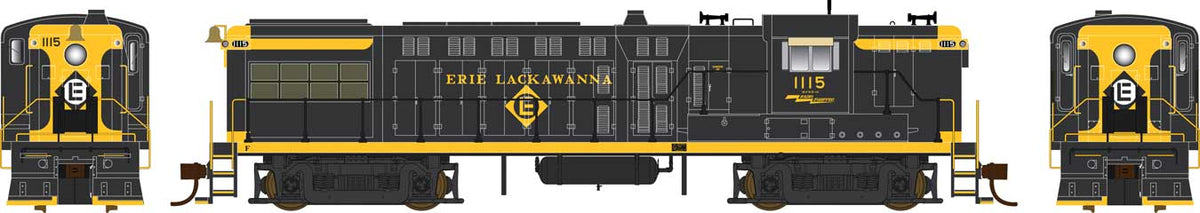 Baldwin AS16 - LokSound and DCC - Executive Line -- Erie Lackawanna 1115 (black, yellow, Centered Logo)