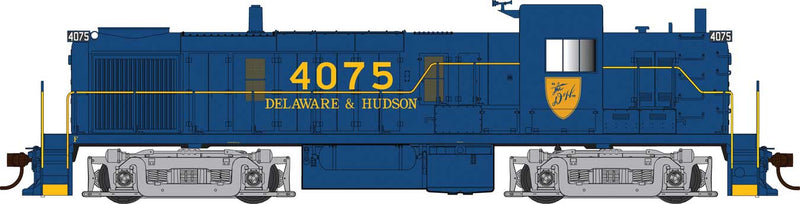 Alco RS3 - Standard DC -- Delaware & Hudson #4075 (solid blue, yellow)