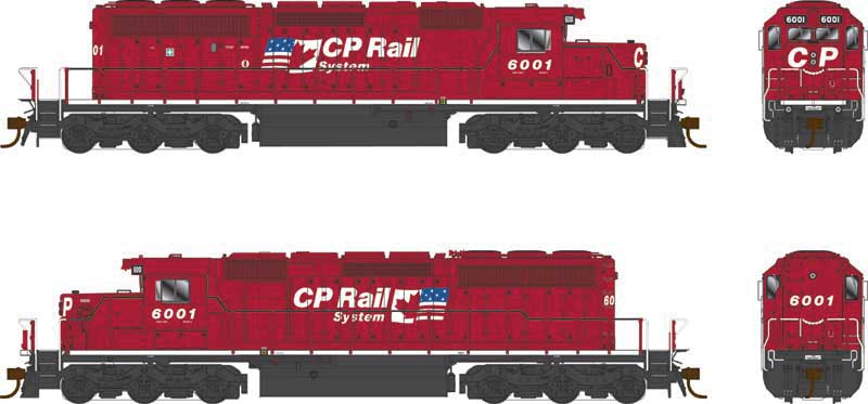 GMD SD40-2 - LokSound 5 and DCC - Executive Line -- Canadian Pacific #6001 (red, white, black, Dual Flag Logo)