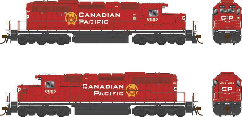 GMD SD40-2 Rebuild - Standard DC - Executive Line -- Canadian Pacific #6025 (red, white, black, yellow Beaver Logo)