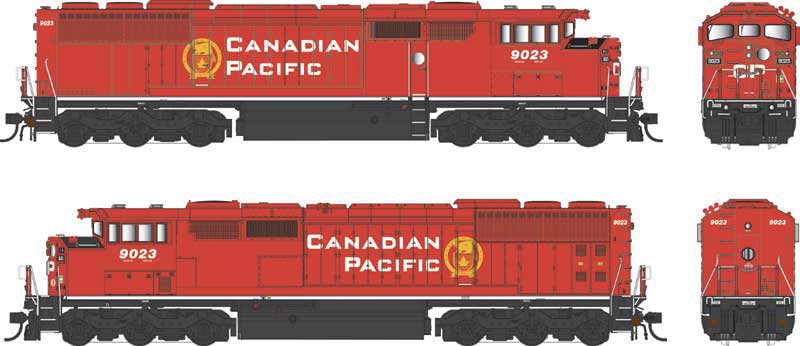 GMD SD40-2F - Standard DC - Executive Line -- Canadian Pacific #9023 (2022 red, white, black, yellow Beaver Logo)